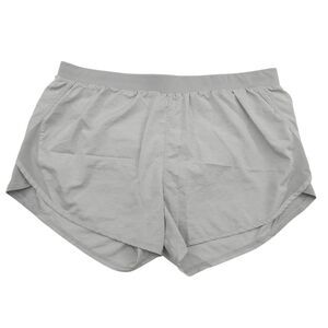 Under Armour Running Shorts Womens Large Light Gray HeatGear Lined Athletic Gym